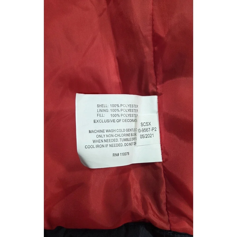 US Polo Assn Men's Size Large Quilted Puffer Vest Full Zip‎ Navy Red Color Block